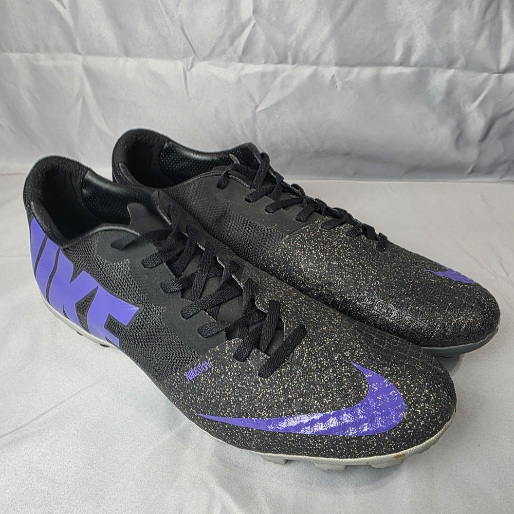 Nike FC247 Bomba Finale II ACC Mens Size 12.5 Black Puple Anthracite 580447-050 - Picture 2 of 16
